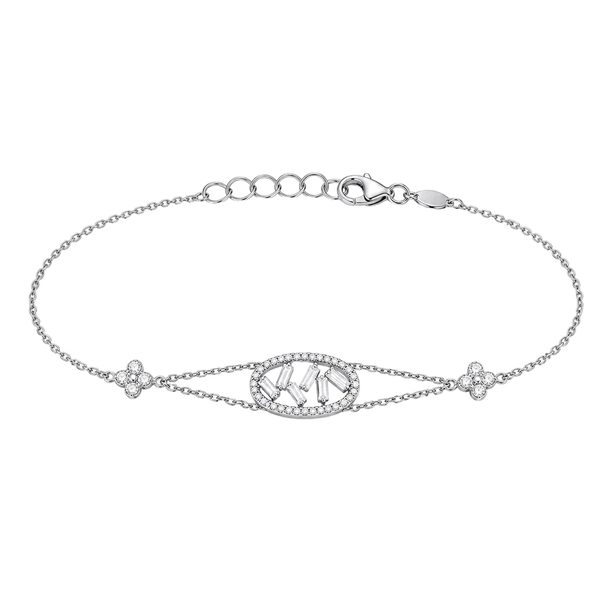 Scattered Baguette Chain Bracelet