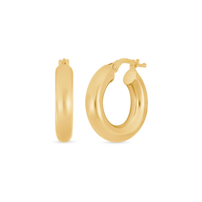 4mm Gold Hoops