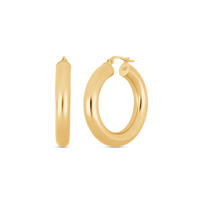 4mm Gold Hoops