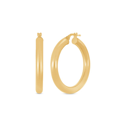 4mm Gold Hoops