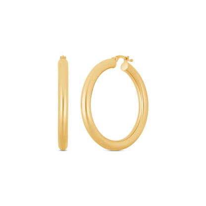 4mm Gold Hoops