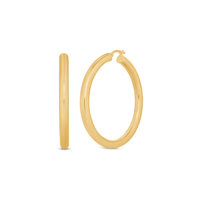 4mm Gold Hoops