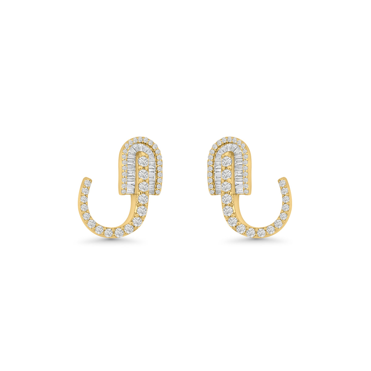 U Huggie Baguette Earrings
