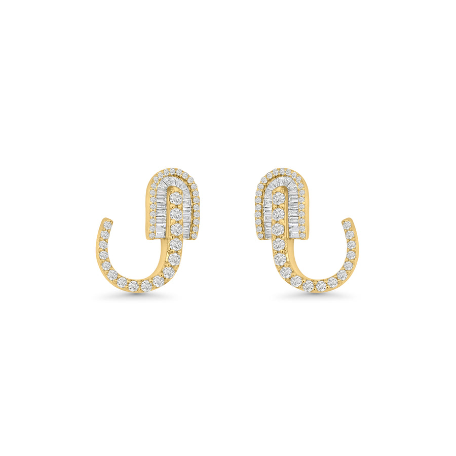 U Huggie Baguette Earrings