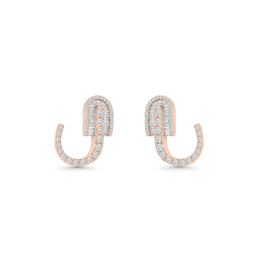 U Huggie Baguette Earrings