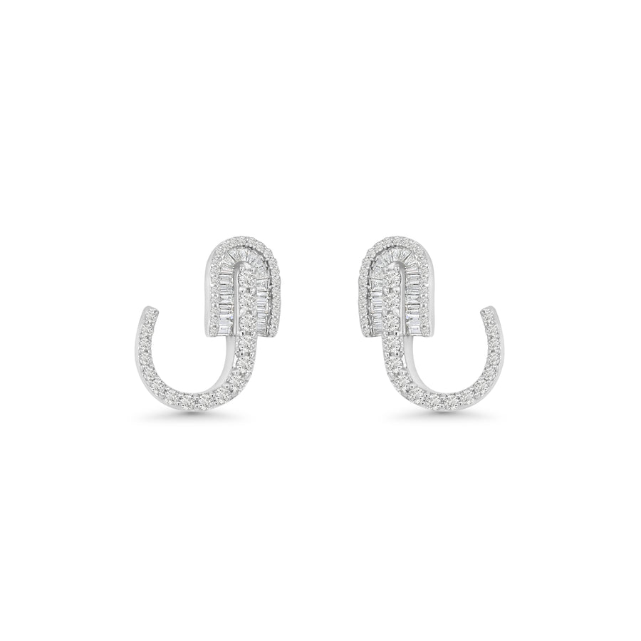 U Huggie Baguette Earrings