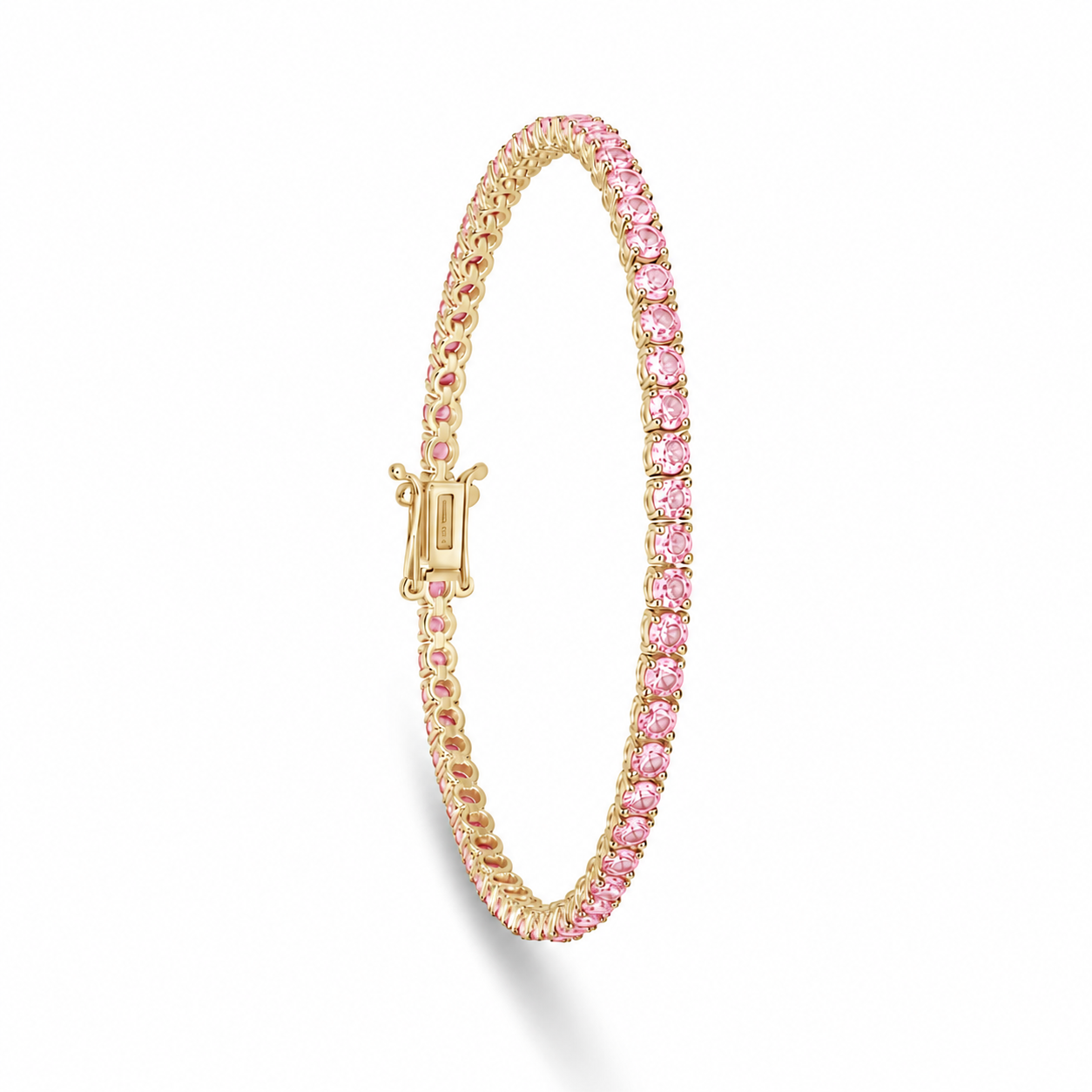 Pink Sapphire Tennis Bracelet