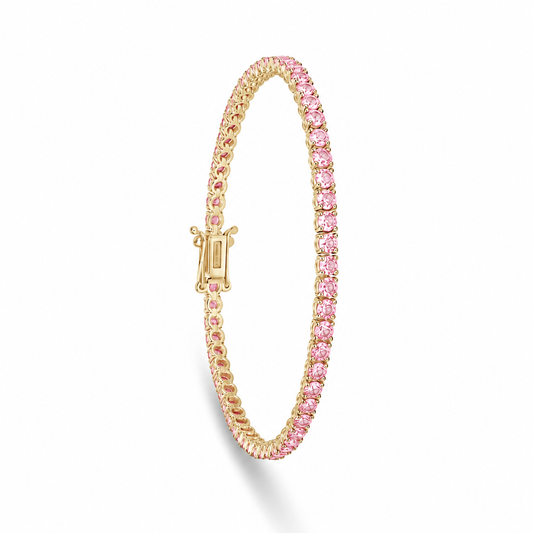 Pink Sapphire Tennis Bracelet