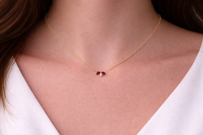 Marquise Diamond & Ruby Pendant