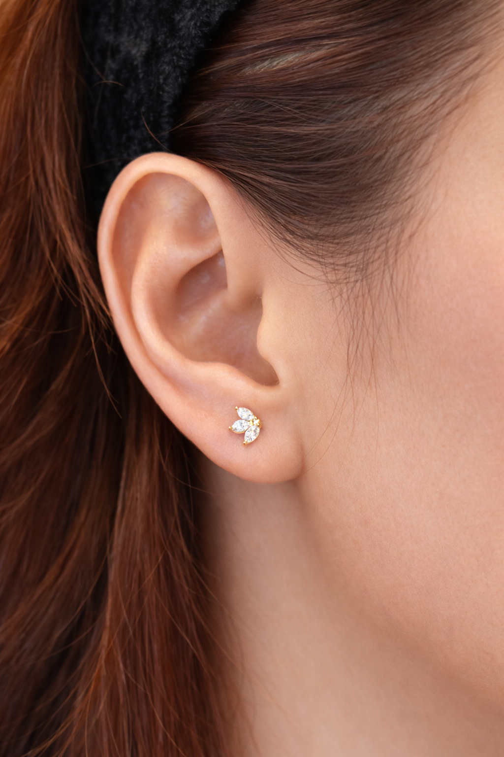 Marquise Diamond Flower Studs