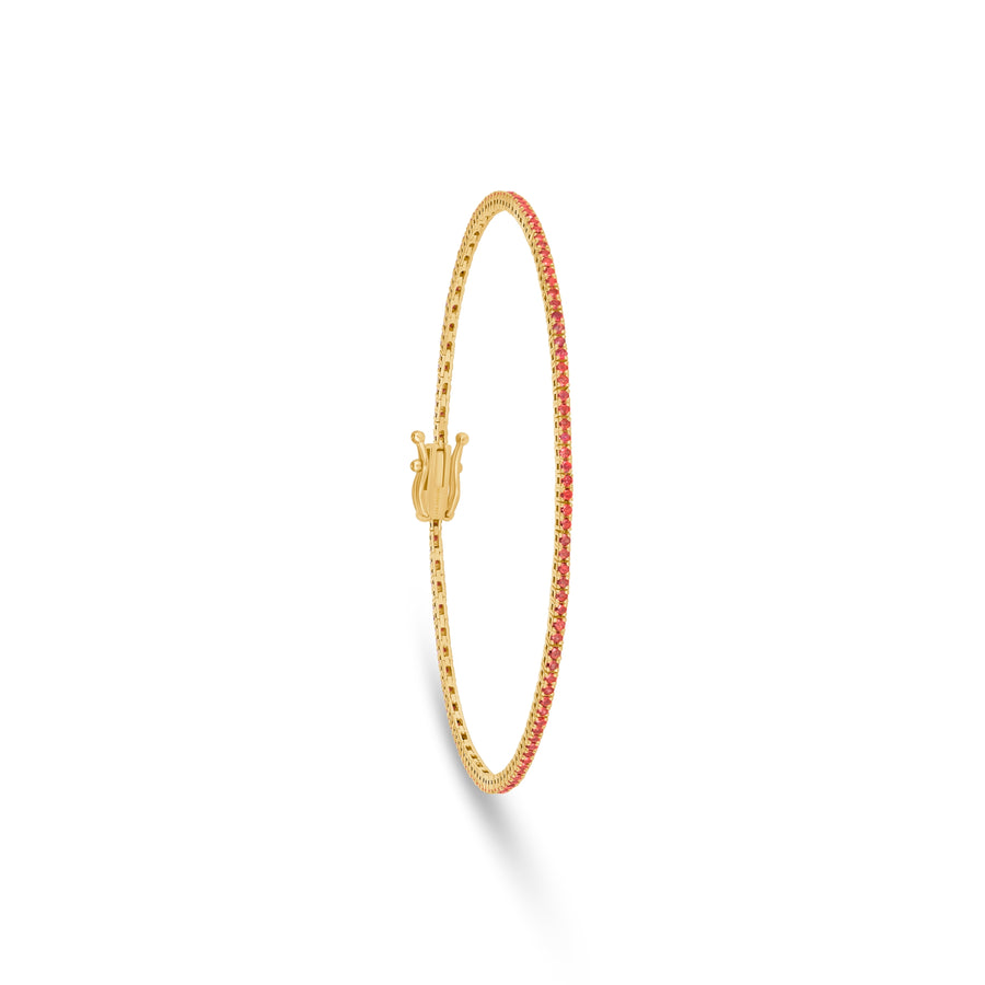 Mini Orange Sapphire Tennis Bracelet