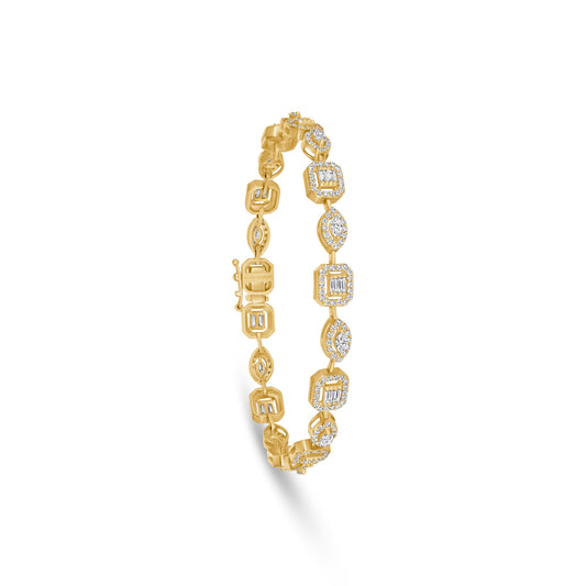 Mixed Shape Tennis Bracelet