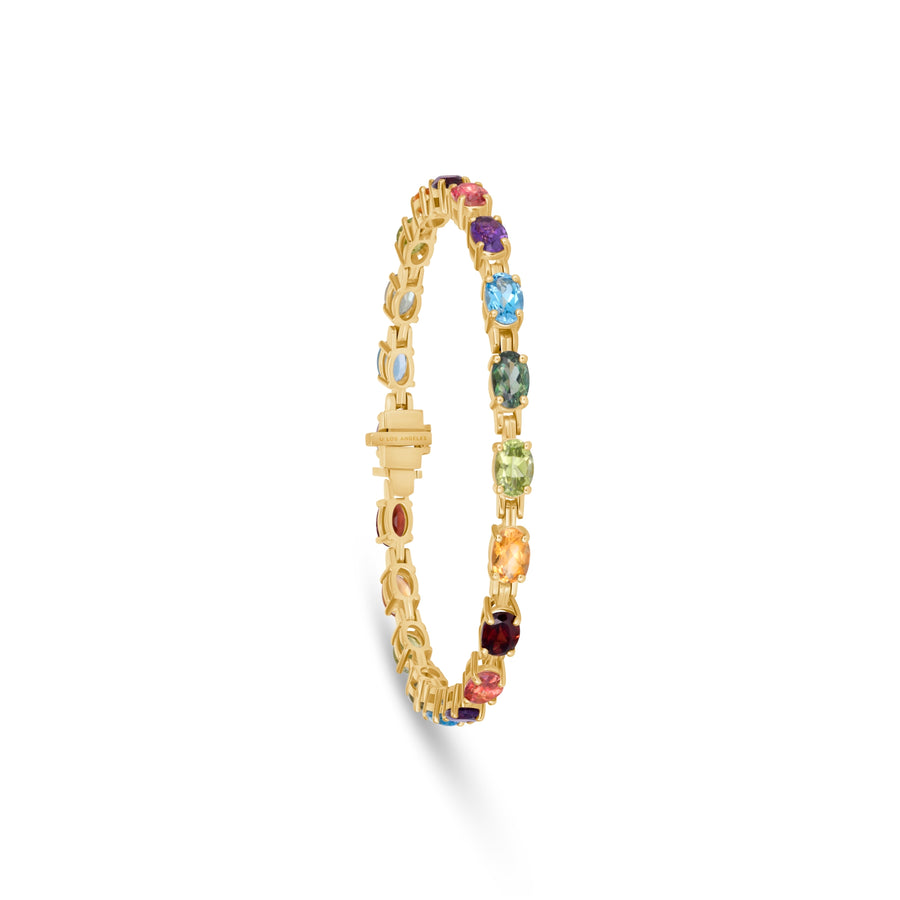 Multi-Stone Rainbow Tennis Bracelet