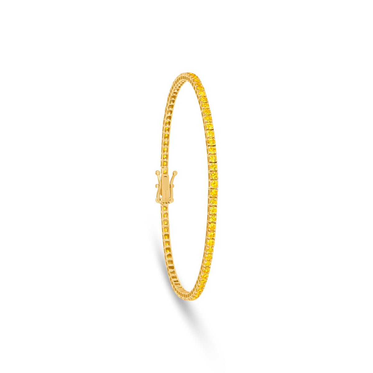 Yellow Sapphire Tennis Bracelet