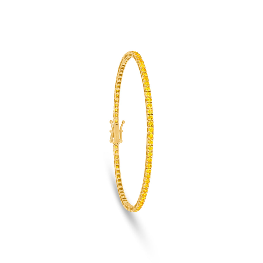Yellow Sapphire Tennis Bracelet