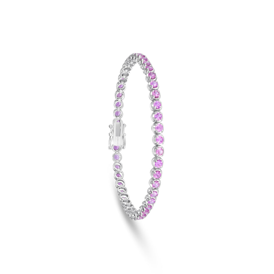 Beverly Pink Sapphire Tennis Bracelet