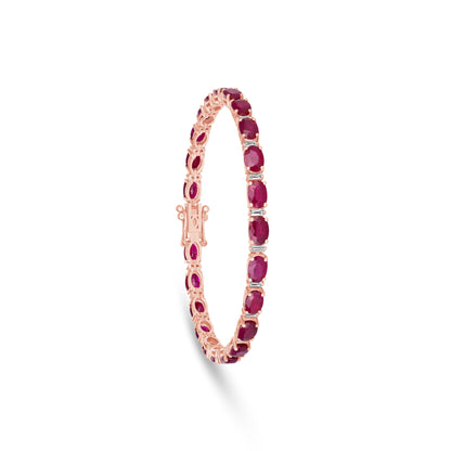 Ruby & Baguette Tennis Bracelet