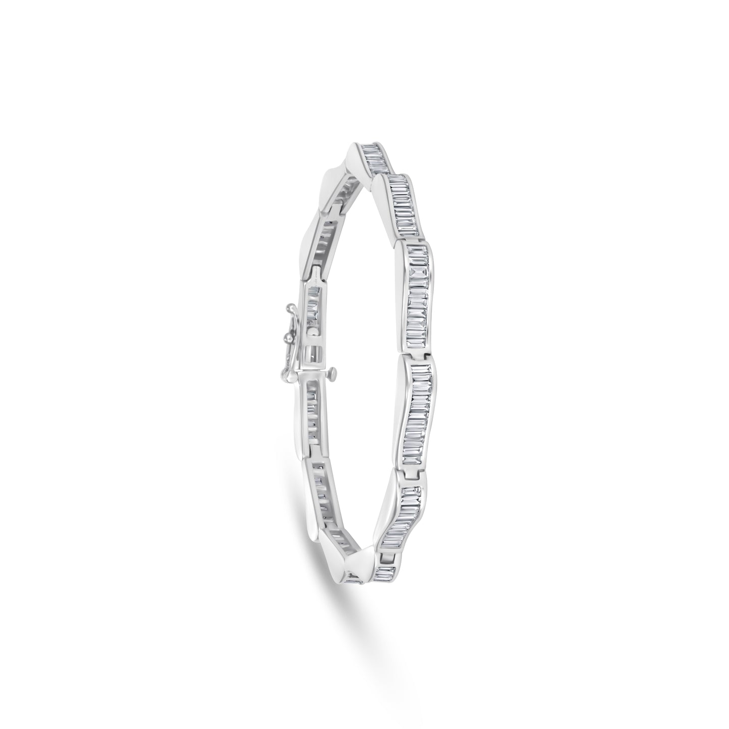Wave Cuff Tennis Bracelet