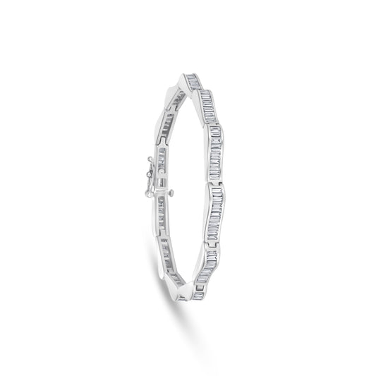 Wave Cuff Tennis Bracelet