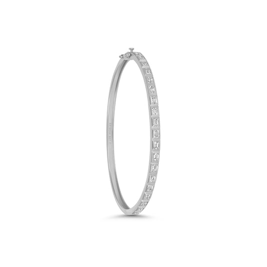 Emerald Cut Bezeled Bangle