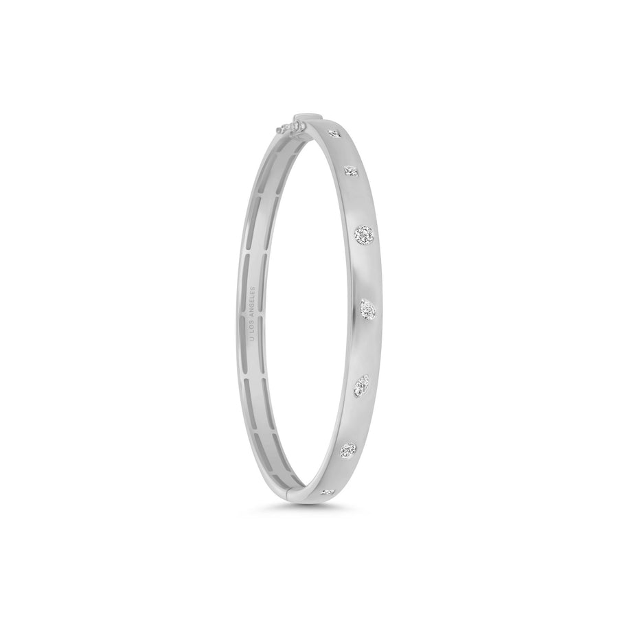 Multi-Shape Bezel Diamond Bangle