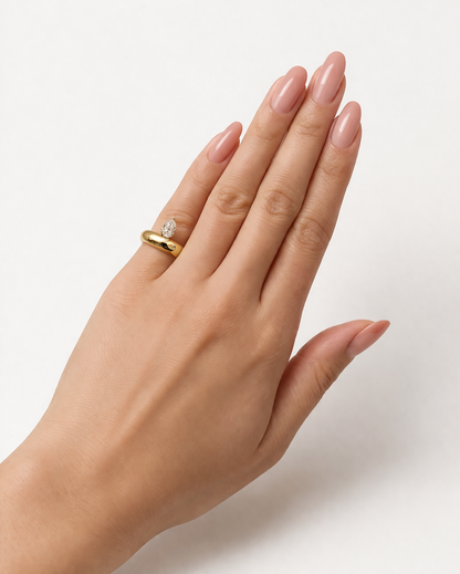 Pear Diamond Chunky Band