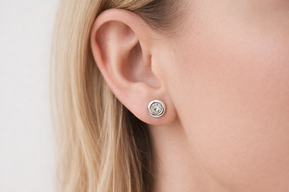 Round Bezel Studs