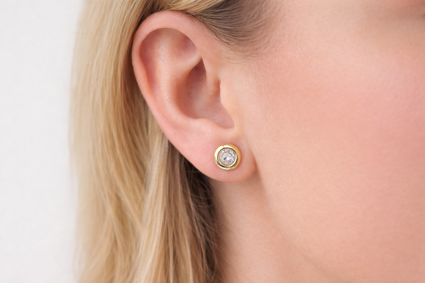 Round Bezel Studs