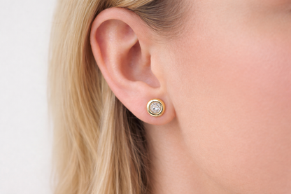 Round Bezel Studs