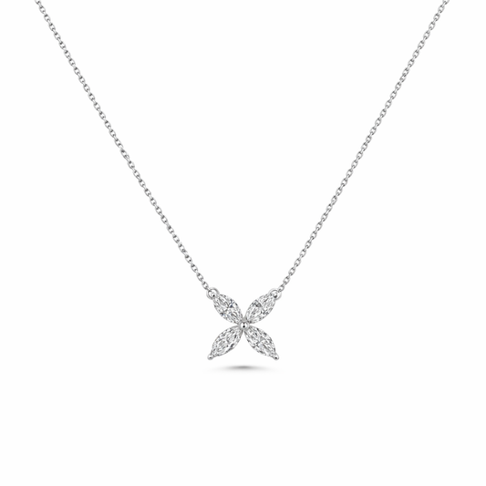 Petit Marquise Floral Necklace
