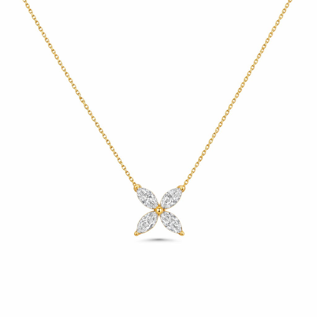 Petit Marquise Floral Necklace