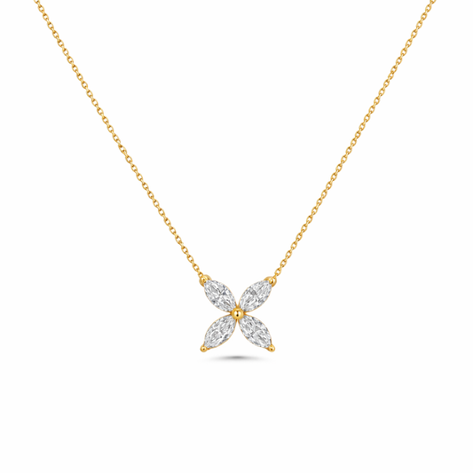 Petit Marquise Floral Necklace