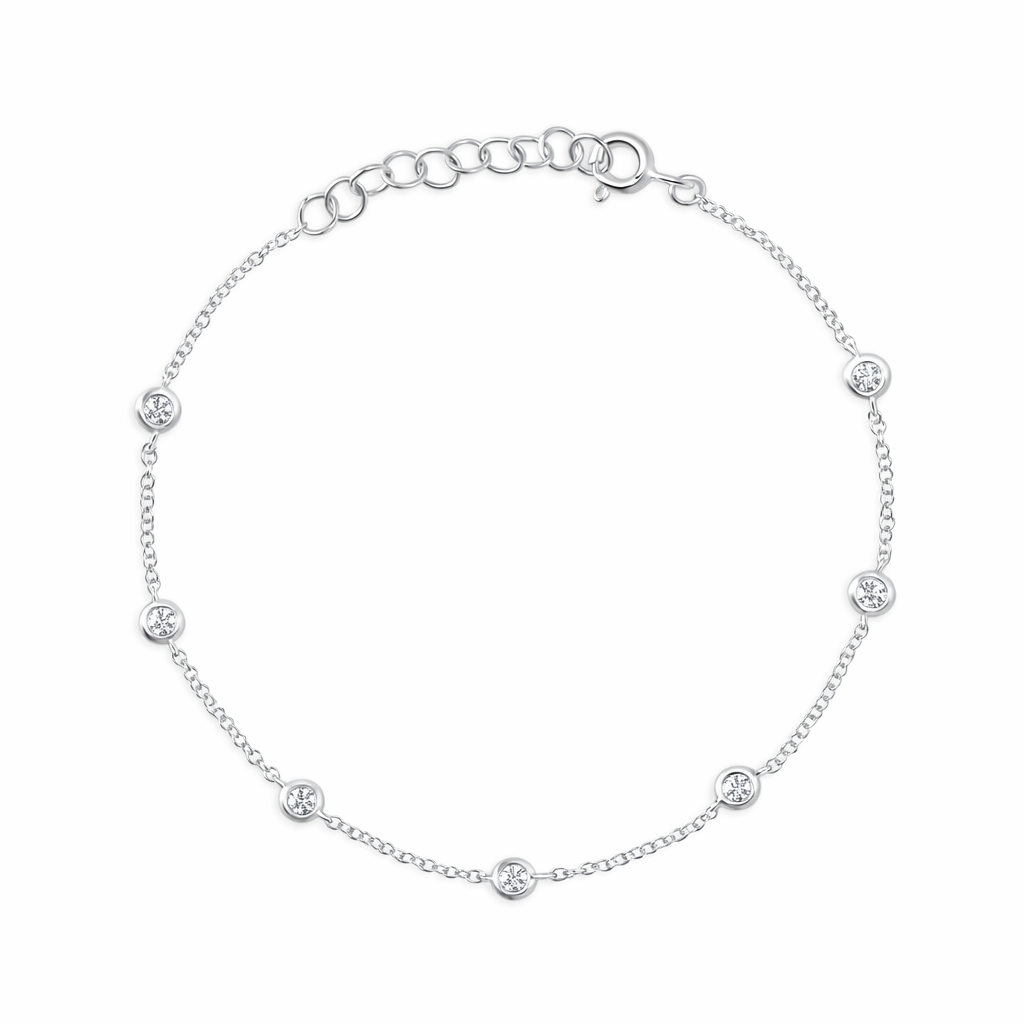 Multi Diamond Bezel Bracelet