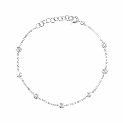 Multi Diamond Bezel Bracelet