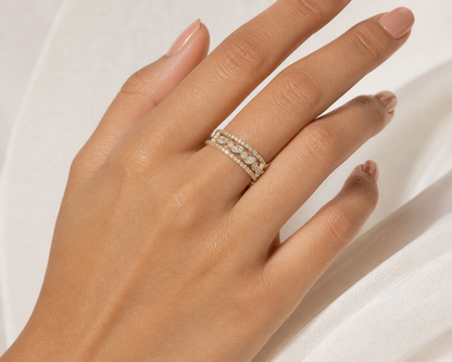 Diamond Trio Band Ring