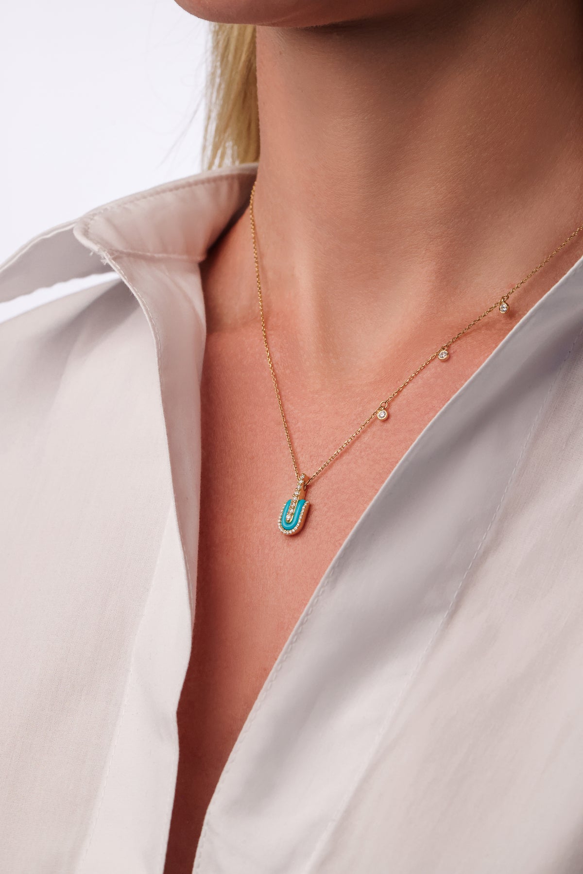 U Solo Necklace With Charms