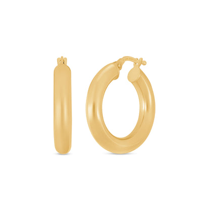 4mm Gold Hoops