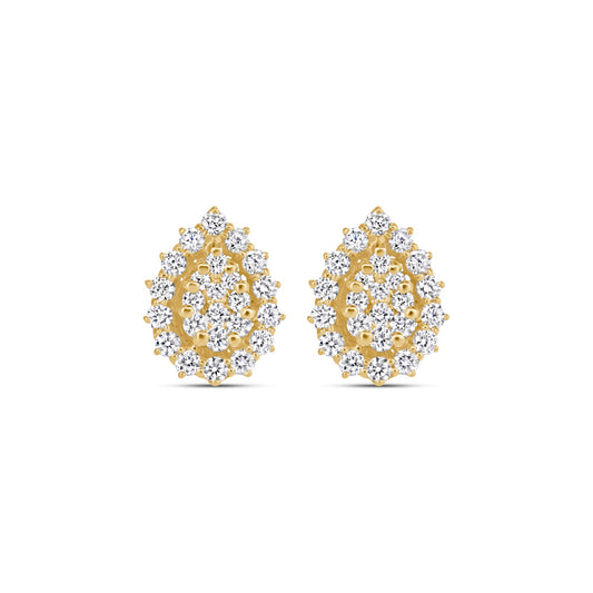 Diamond Pearshape Stud Earrings