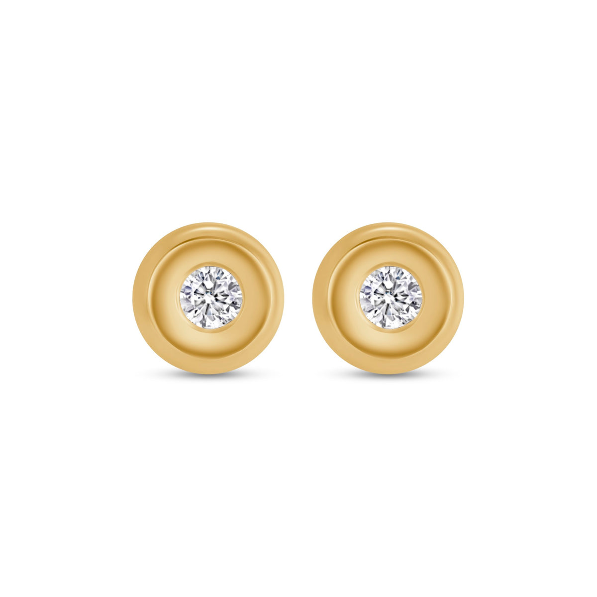 Bezel Diamond Studs