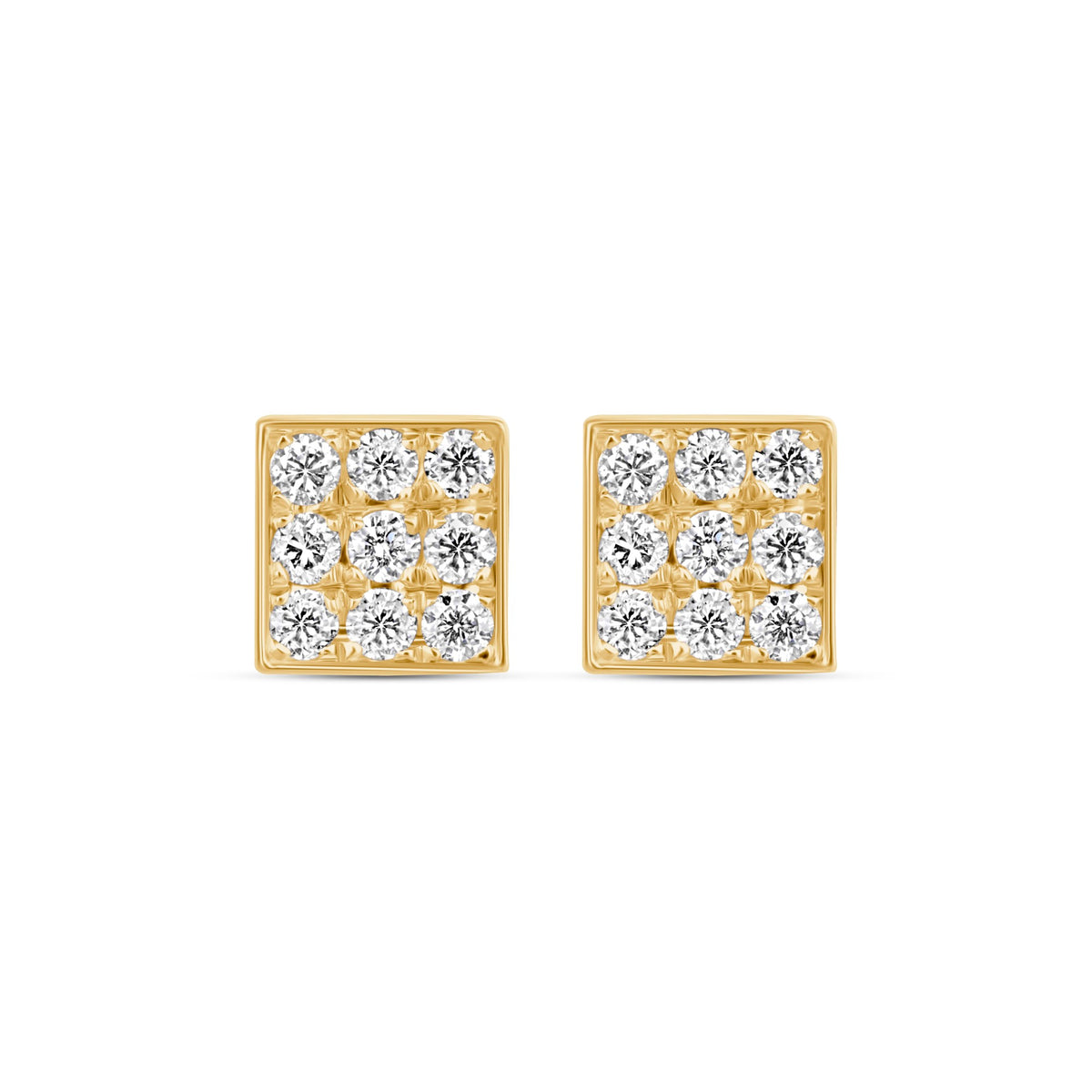 Diamond Pavé Square Studs