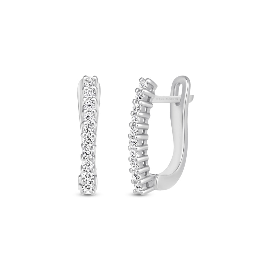 Linear Drop Diamond Huggies