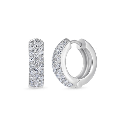 Chunky Diamond Huggies