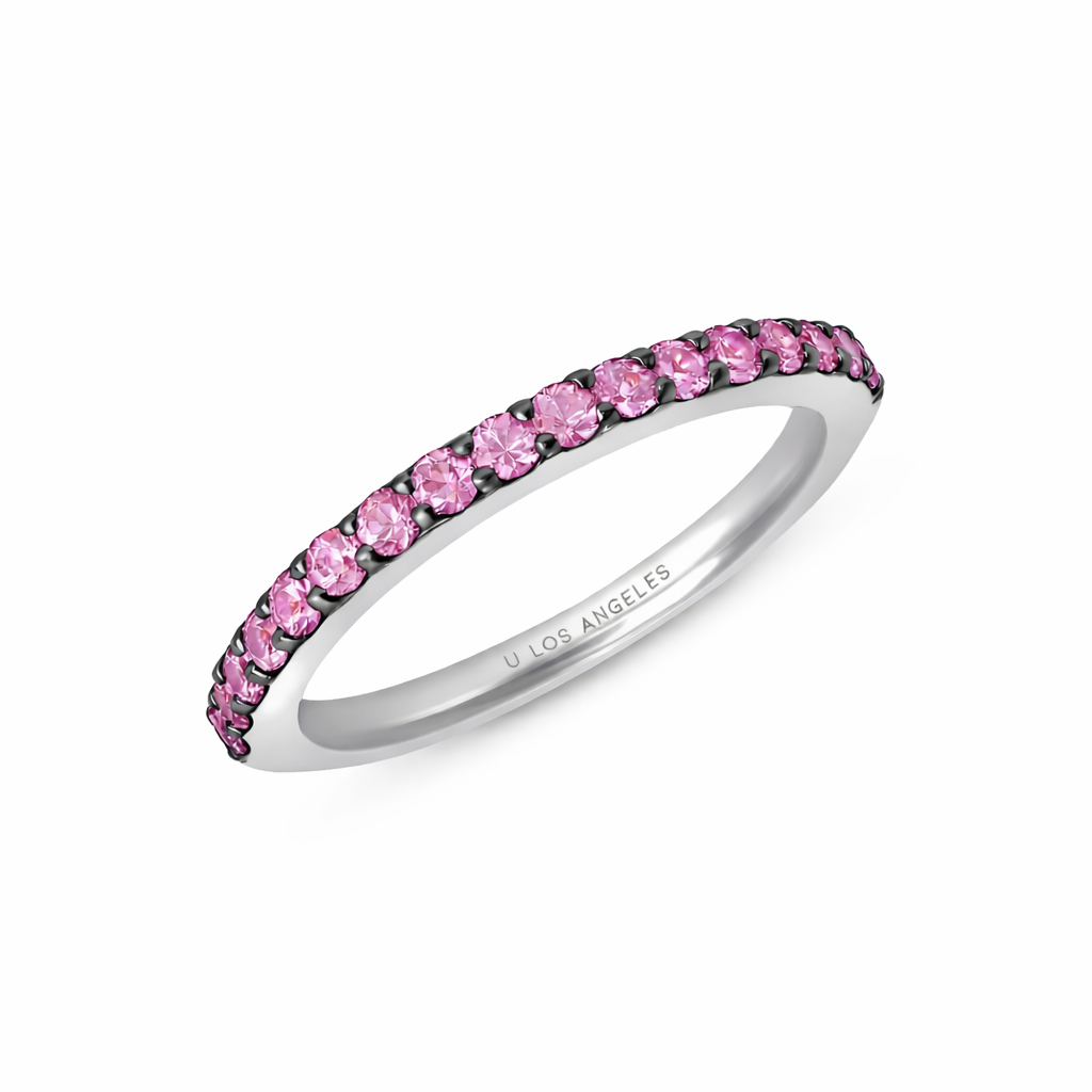 Pink Sapphire Half Band