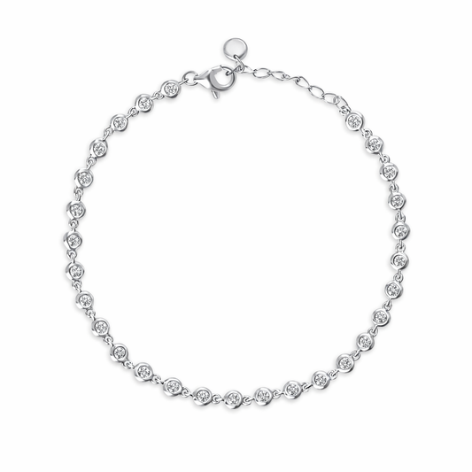 Diamond Bezel Link Bracelet