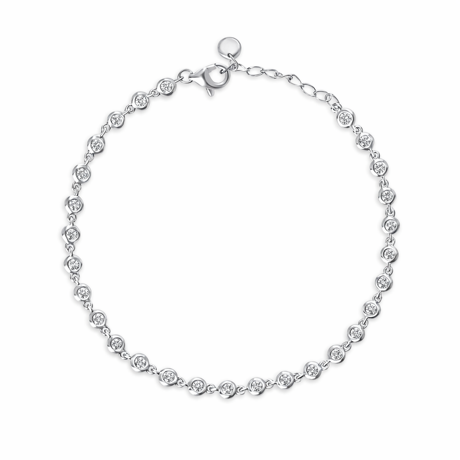 Diamond Bezel Link Bracelet