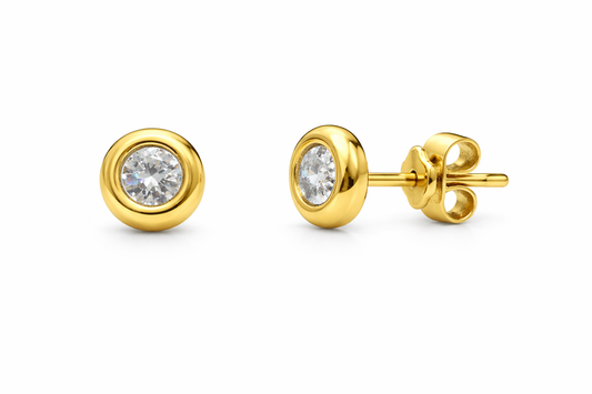 Round Bezel Studs