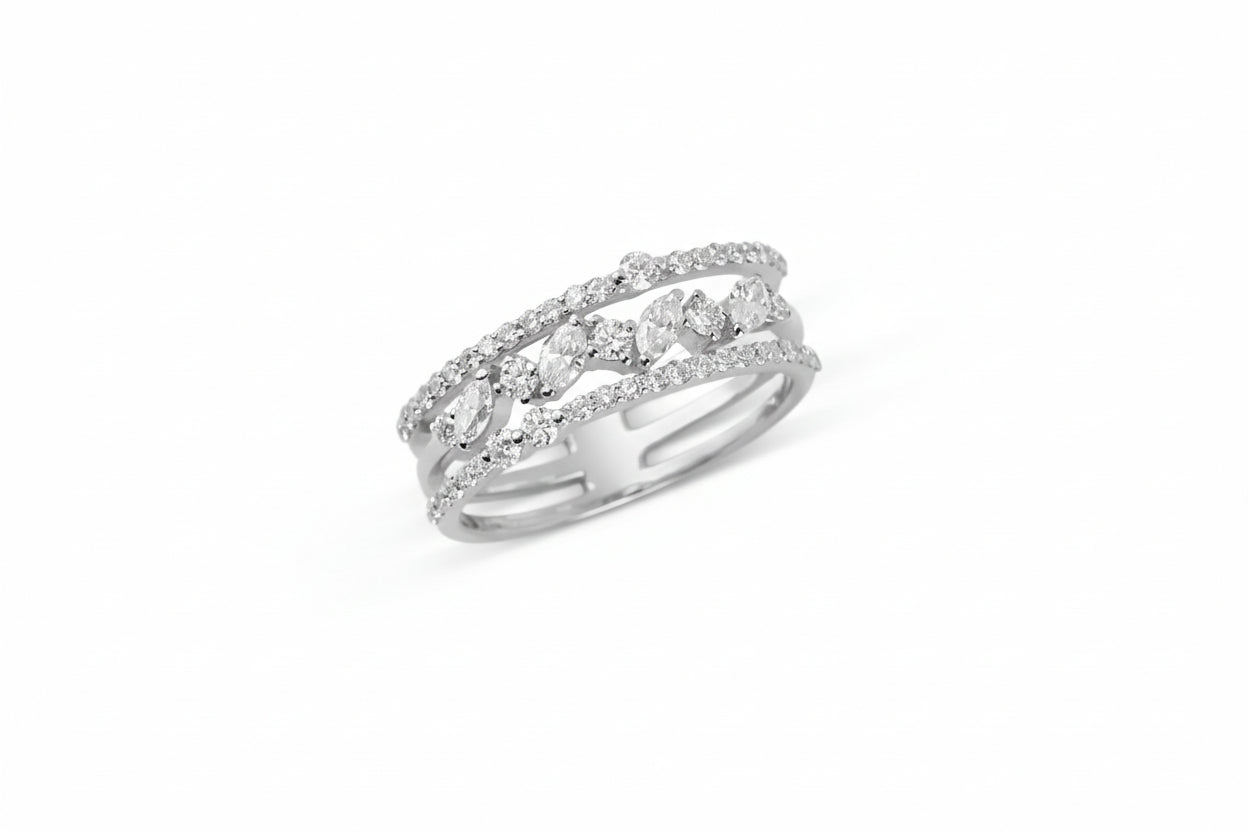 Diamond Trio Band Ring
