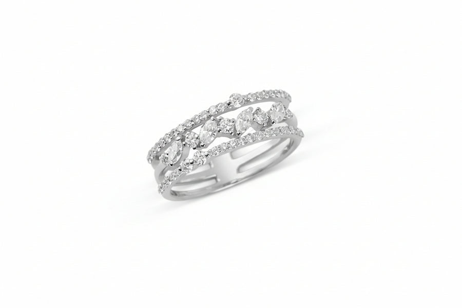 Diamond Trio Band Ring
