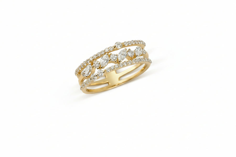 Diamond Trio Band Ring