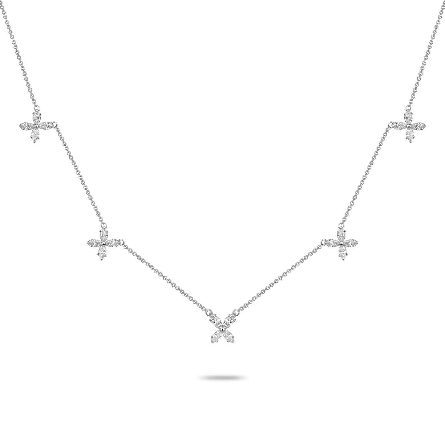 Diamond Clover Charm Necklace